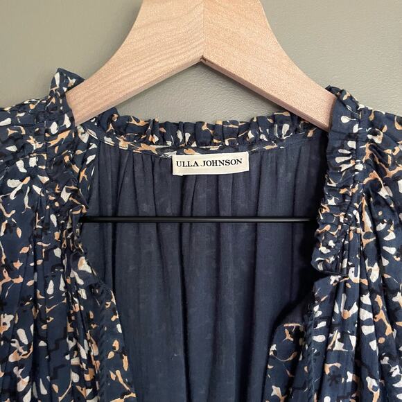 Ulla Johnson Terra Jumpsuit in Azul Size 4 Navy Blue Lightweight Cotton Tassels - Picture 4 of 16